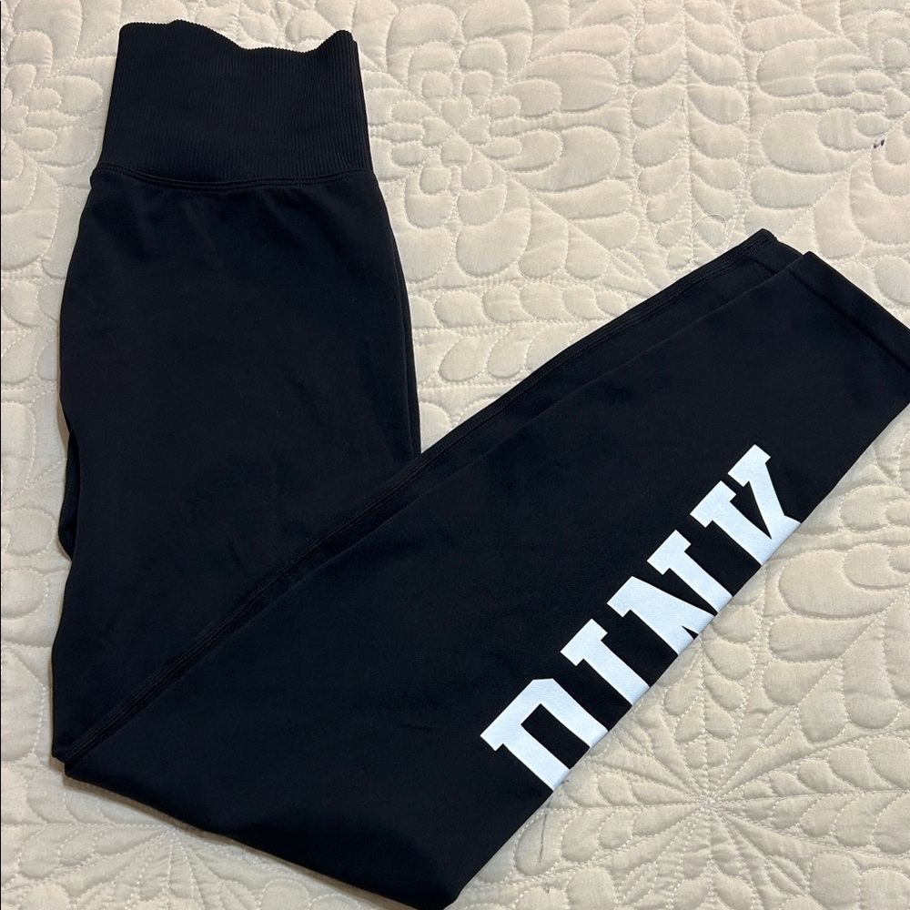 PINK Stylish Black Leggings. New